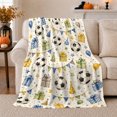 thumbnail image 1 of Soccer Birthday Party Celebration Watercolor, Playful Artistic Scene, Warm Flannel Blanket for Living Room and Bedroom, Celestial Art Lovers Valentine's Day Gift, Artistic Home Decor, 1 of 9
