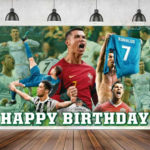 Soccer Birthday Party Decorations Football Superstar Banner Birthday Decorations Soccer Banner for Party Indoor Outdoor, 59'' X 39''