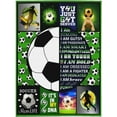 thumbnail image 1 of Soccer Blanket, Football boy for Teen boy, Soccer Coach Gifts, Gifts for Soccer Lovers, Football Gifts for Team, Soft Cozy for Couch Throw Blanket 50"x60" Avocado Green Gifts, 1 of 5