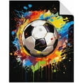 thumbnail image 1 of Soccer Blanket Gifts - Soft, Fuzzy & Warm - 50x40 Inches Small Blanket for Crib, Sofa - Black Sports Team Throw Blanket Gifts for Boys, Girls, 1 of 5