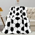 thumbnail image 1 of Soccer Blanket, Soccer Gifts for Boys Girls Soccer Lovers, Soft Fleece Throw Blanket for Kids Toddlers Teens Soccer Decor for Bedroom - 40x50 Inch, 1 of 6