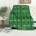 thumbnail image 1 of Soccer Blanket Sports Ball Throw Blanket Blue Flame Teens' Soccer Fans Soft Cozy Football Blanket for Boys Men Sofa Travel Living Room Bedroom, 1 of 6