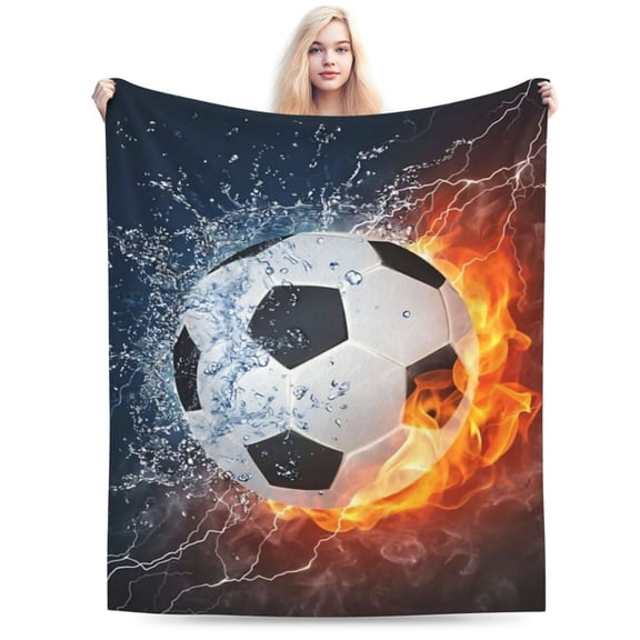 Soccer Blanket Super Soft for decorating your living room or bedroom 50x40