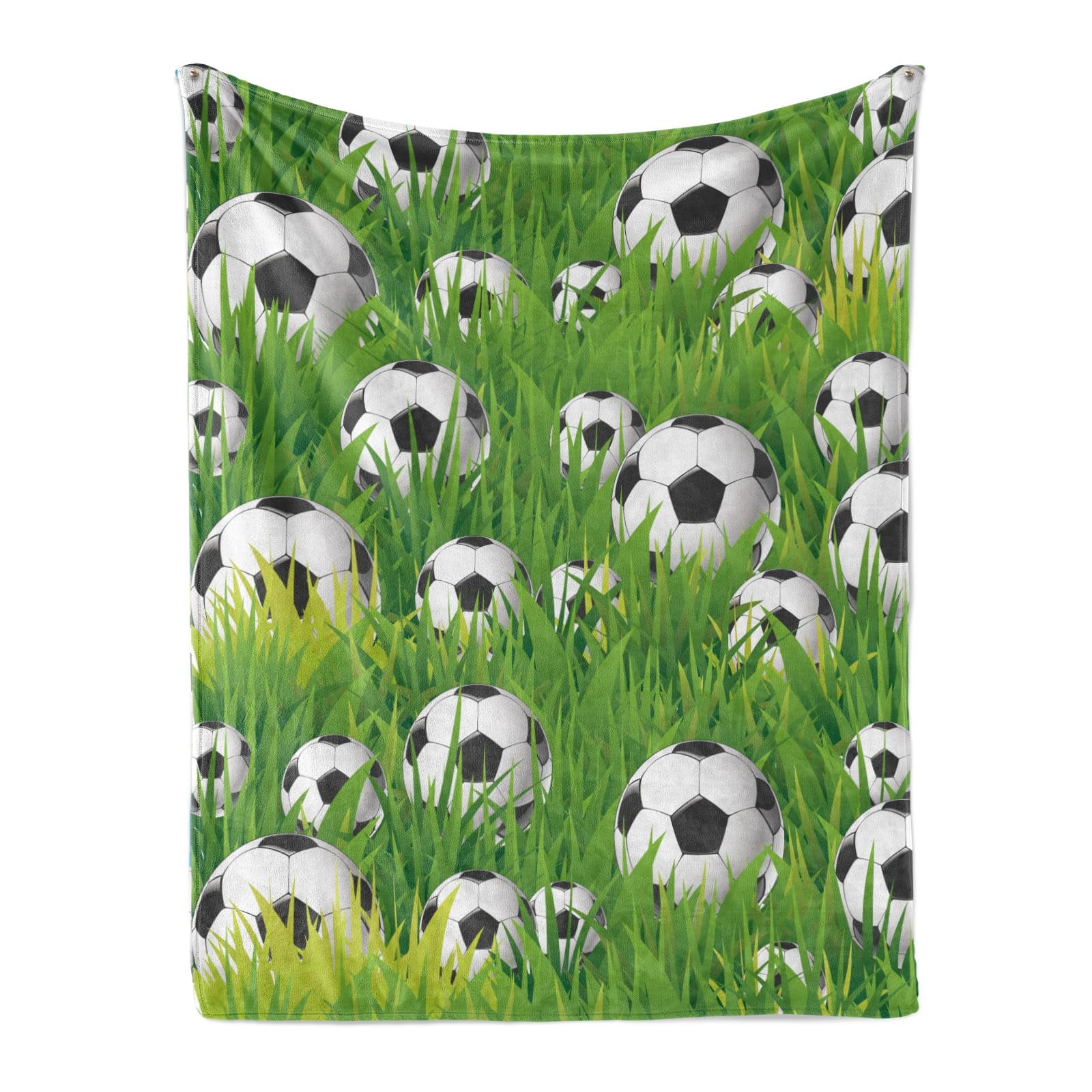 Soccer Blanket,Throw Soccer Ball Blankets Lightweight Flannel Warm Cozy
