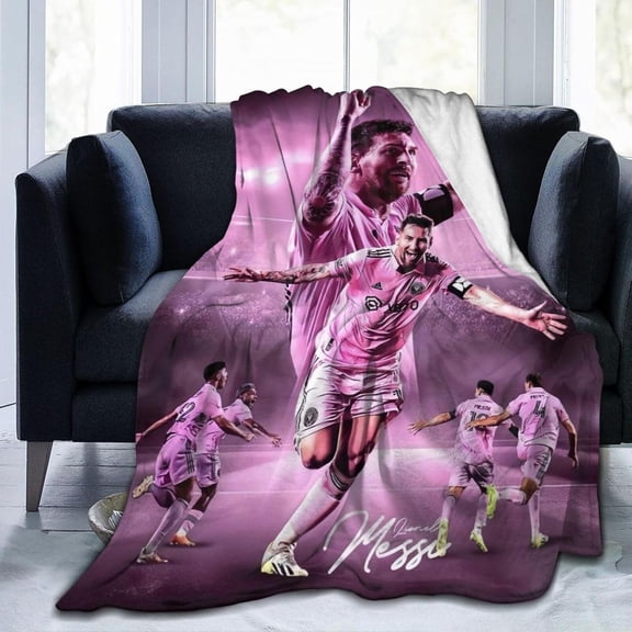 Soccer Blanket for Boys Girls 60x50 Inches Lightweight Flannel Blanket for Bedroom Couch, Gift for Sports Fans