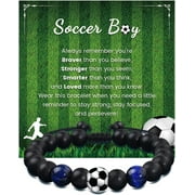 ESUNARTY Soccer Bracelet Gifts for Boys, Gifts for Teen Boys, Birthday Graduation Christmas Back to School Gifts for Boys Son Grandson Brother Nephew