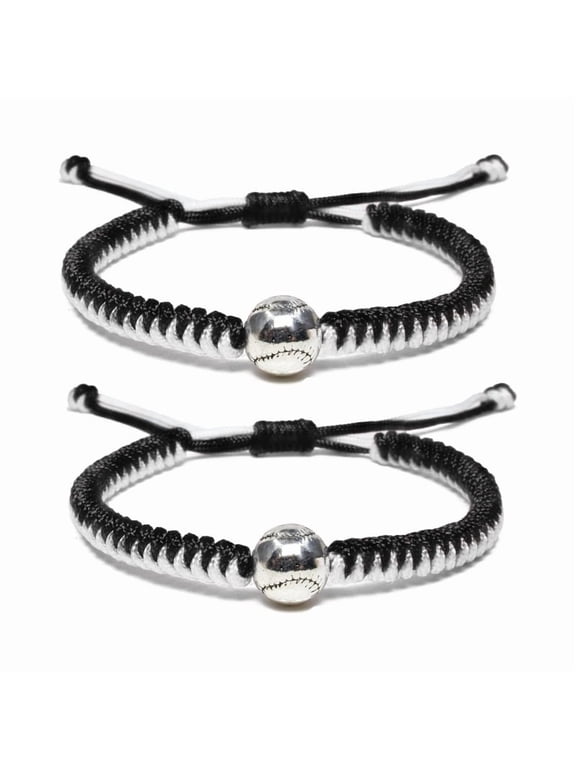 Baseball Bracelets for Men Women and Kids - Stylish Accessories for Baseball Fans Team Spirit Gifts For boys Girls 8-12 and Game Decor… (Blue 2PCS)