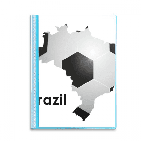 Soccer Brazil Map Shape Brazil Slogan Book Sheet Protectors Portfolio Binder Folder