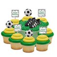 thumbnail image 1 of Soccer Cake Topper with 12 Soccer heme Cupcake Topper Picks, 1 of 1