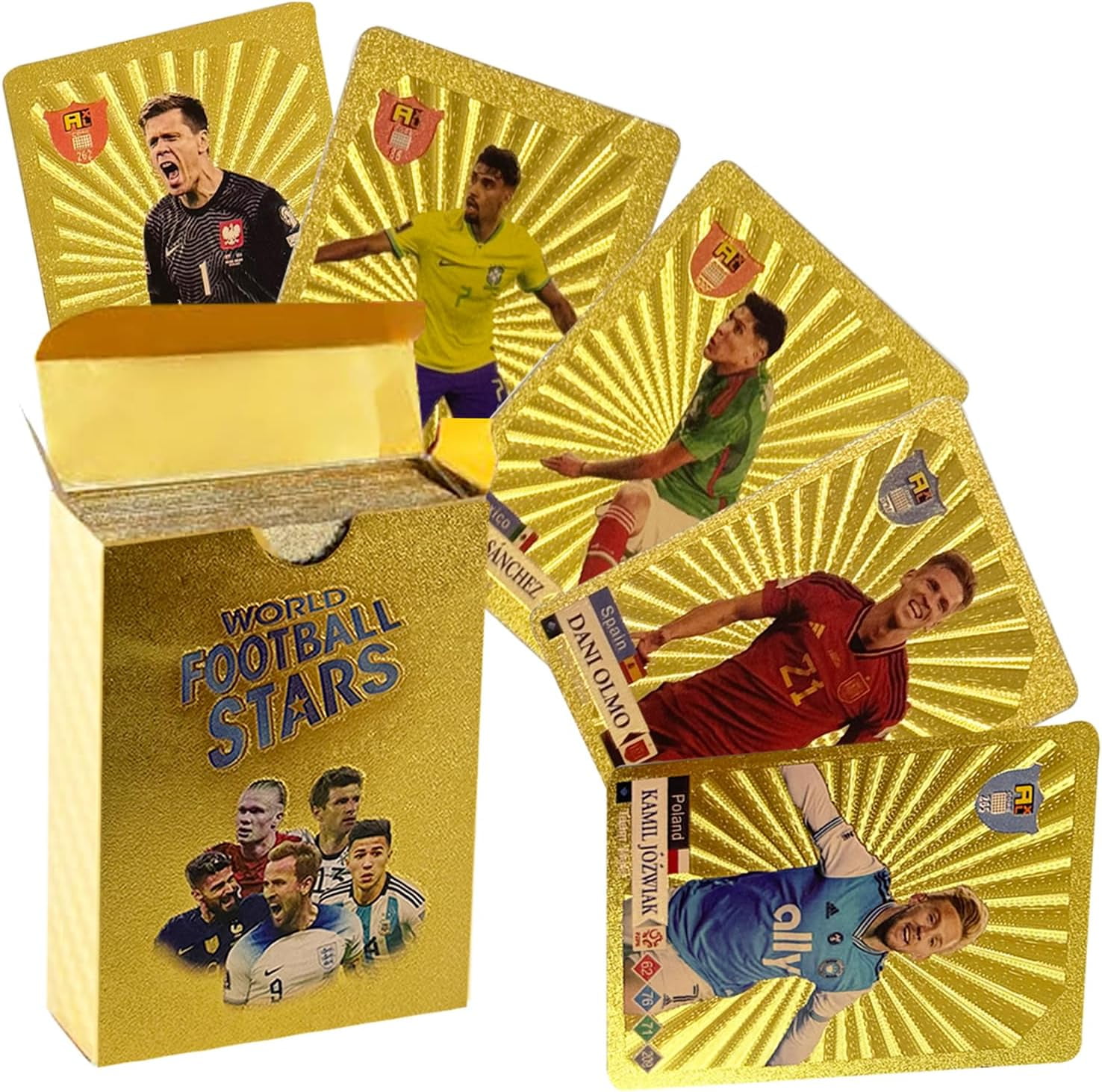 Soccer Cards 2024,World Cup Soccer Star Trading Cards,UEFA Champions