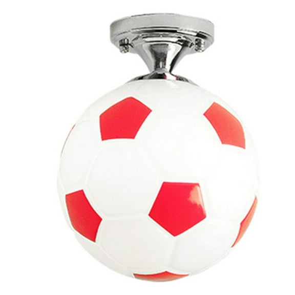 Soccer Ceiling Lights Basketball LED Lights Ceiling Club Decorative Ceiling Lights Children'S Room Decorative Lights C,1 * led lights,Red & White