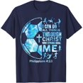 thumbnail image 1 of Soccer Christian Shirt Boys I Can Do All Things Religious T-Shirt, 1 of 5