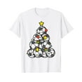thumbnail image 1 of Soccer Christmas Tree Xmas Player Boys Girls Men Women T-Shirt White Tee, 1 of 5