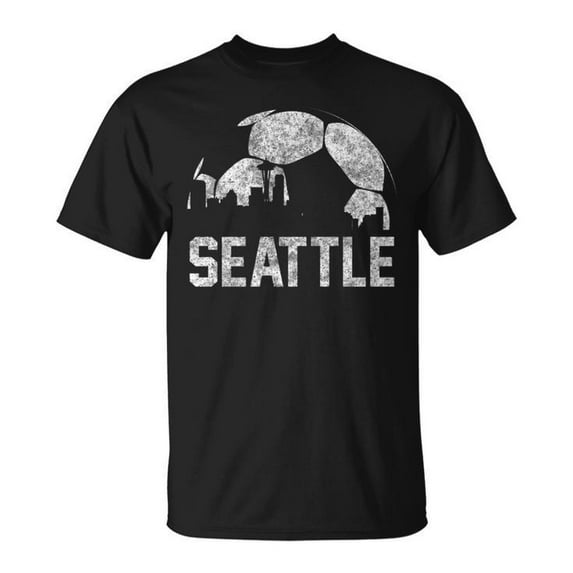 Soccer City Of Seattle Skyline Cool Team T-Shirt – Vintage Graphic Tee for Men and Women, Casual Sports Fan Shirt, Cotton Short Sleeve Top, Seattle Soccer Supporter Gift