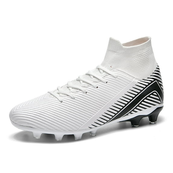 Soccer Cleats Mens Football Cleats Professional Soccer Shoes High-Tops Non-Slip Spikes for Big Boys Wide Training Sneaker