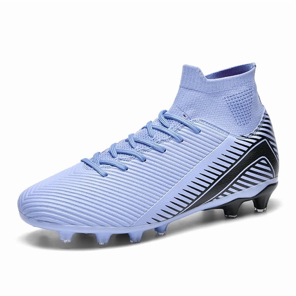 Soccer Cleats Mens Football Cleats Professional Soccer Shoes High-Tops Non-Slip Spikes for Big Boys Wide Training Sneaker