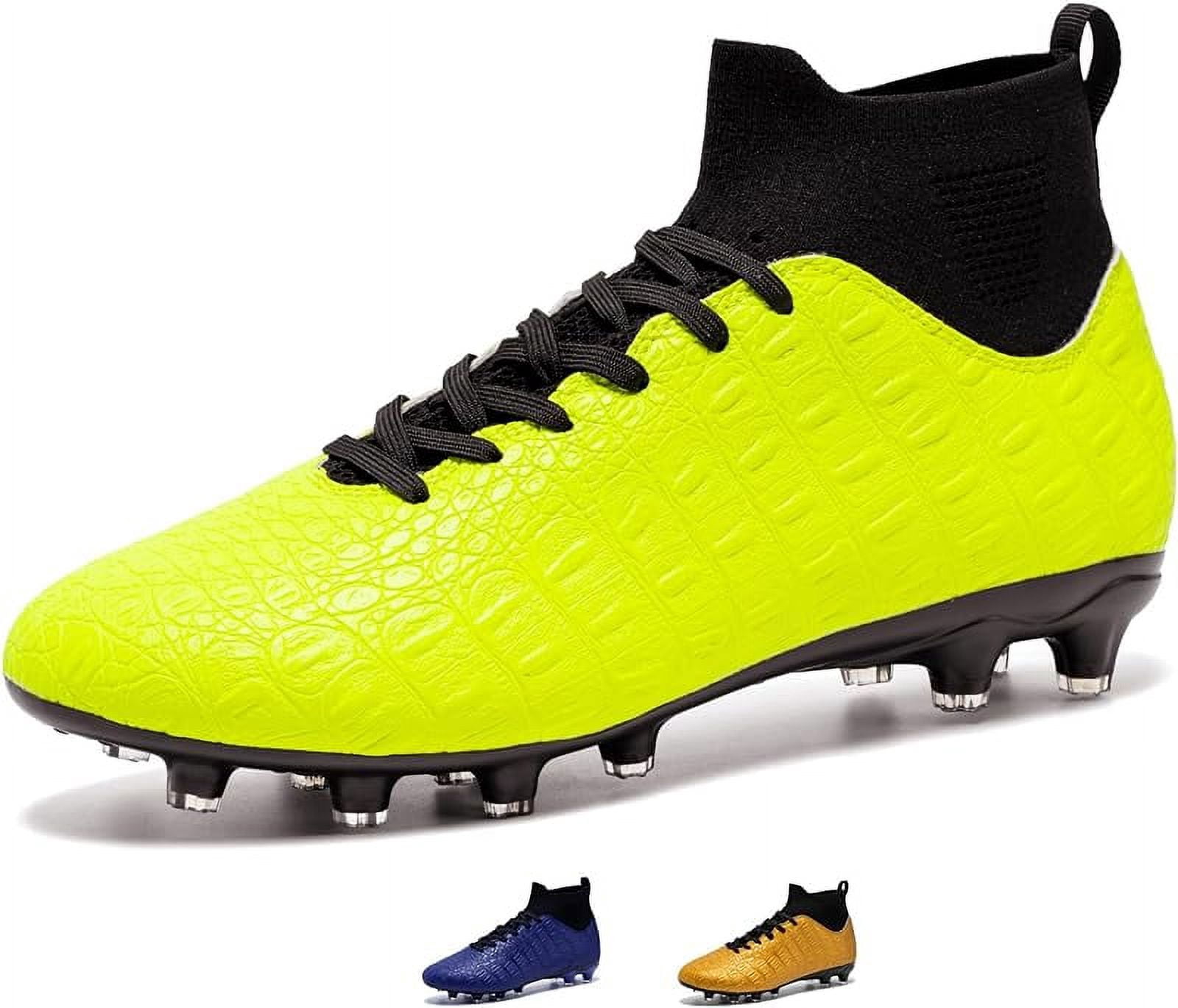 black and yellow youth football cleats