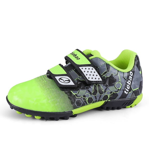Soccer Cleats Outdoor Kids Atheletic Turf Football Shoes Toddlers Boys Girls Green/Black