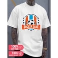 thumbnail image 1 of Soccer Club Tee for men white 180G 100% Cotton Weekend casual wear Unique Design Unisex Shirt Crewneck tshirts Vintage Unisex Shirt Crewneck tshirts, 1 of 7