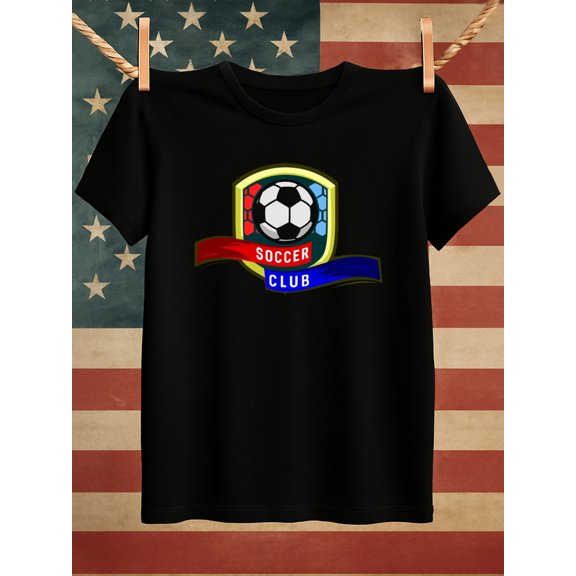 Soccer Club Tee men Exercise 180G 100% Cotton black gym Dumbbell Classic Unisex Shirt Cotton tshirts Funny Unisex Shirt Graphic Tee tshirts Classic Unisex Shirt Graphic tshirts