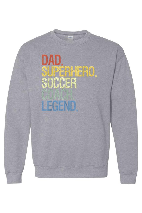 Soccer Coach Dad Funny Football Sport Trainer Father's Sweatshirt