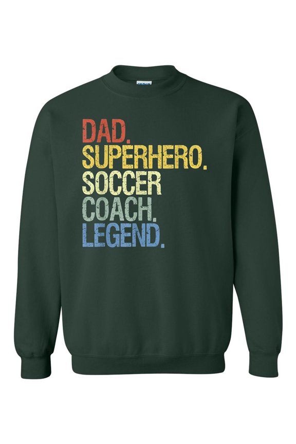 Soccer Coach Dad Funny Football Sport Trainer Father's Sweatshirt