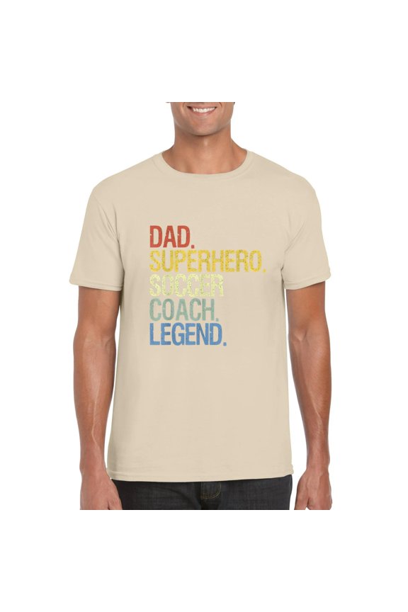 Soccer Coach Dad Funny Football Sport Trainer Fathers Tee Unisex T-Shirt