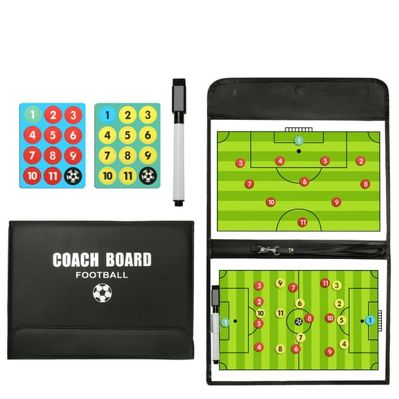 Soccer Coaching Board, FantasyDay Portable Magnetic Football Coach Tactics Clipboard Futsal Tactical Strategy Blackboard - Sport Gift Training Assistant Equipment KIt with Player Markers, Pen, Eraser