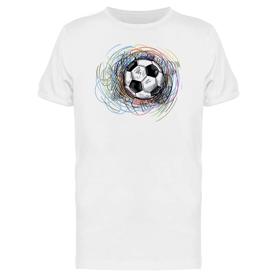 Soccer Color Ball Over White Tee Men's -Image by Shutterstock