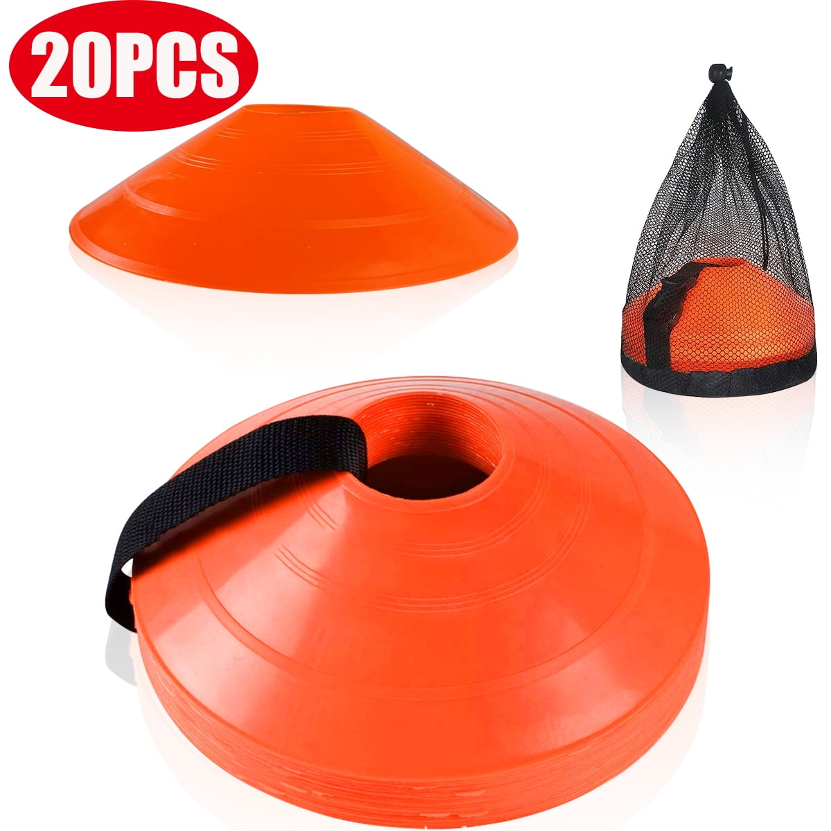 Soccer Cones Agility Sports Cones with Carry Bag and Buckle for Kids Sports Training Football
