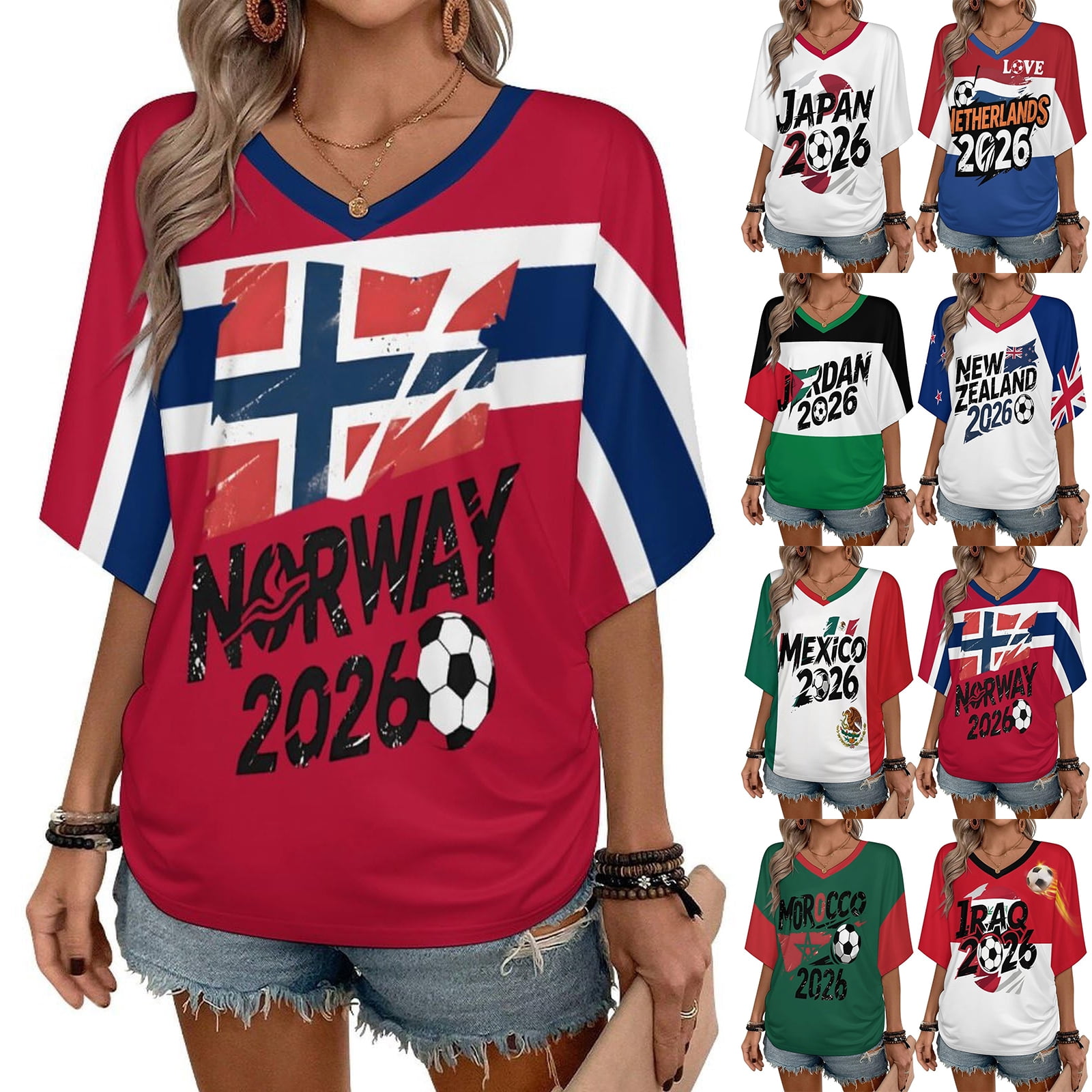 ポシュレ ももクロ×FIFAおしゃらくルームウェアセット イエロー Lサイズ Soccer Cup 2026 Jersey MOROCCO Soccer for Women with Colombia Flag