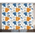 thumbnail image 1 of Ambesonne Soccer Curtains 2 Panel Set, Sports Clothes Shoes, 108" x 108", Multicolor, 1 of 3