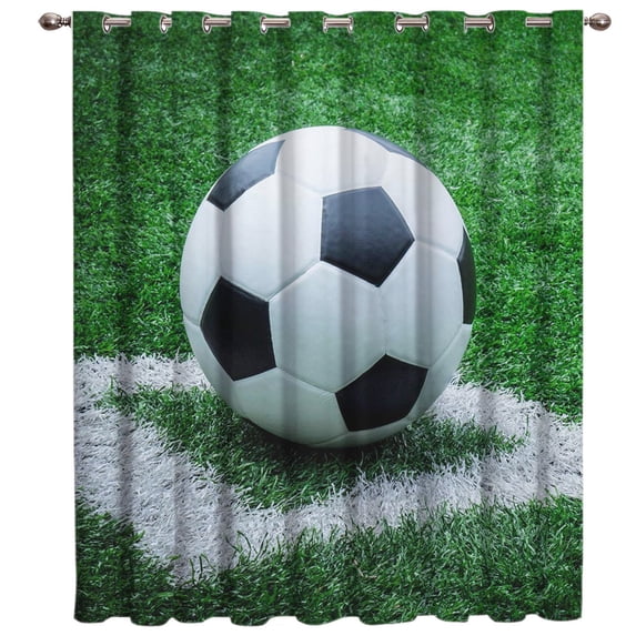 Soccer Curtains Balls Football Window Curtains for Living Room Bedroom Kitchen Cortinas Para Sala De Estar Pol