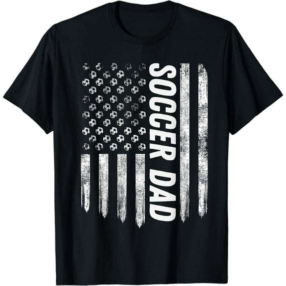 Soccer DAD | Football | Futbol | Parents | Goal | Usa Flag T-Shirt