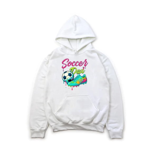 Soccer Dad Neon Drip Respect Cleat Game Sports Father Supporter Hoodie, for men & women, up to size 5XL