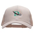 thumbnail image 1 of Soccer Defender Embroidered Solid Cotton Prostyle Twill Mesh Cap - Khaki OSFM, 1 of 5