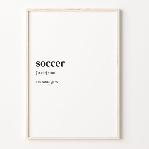 Soccer Definition Minimalist Dictionary Graphic Poster Unframed Paper Print