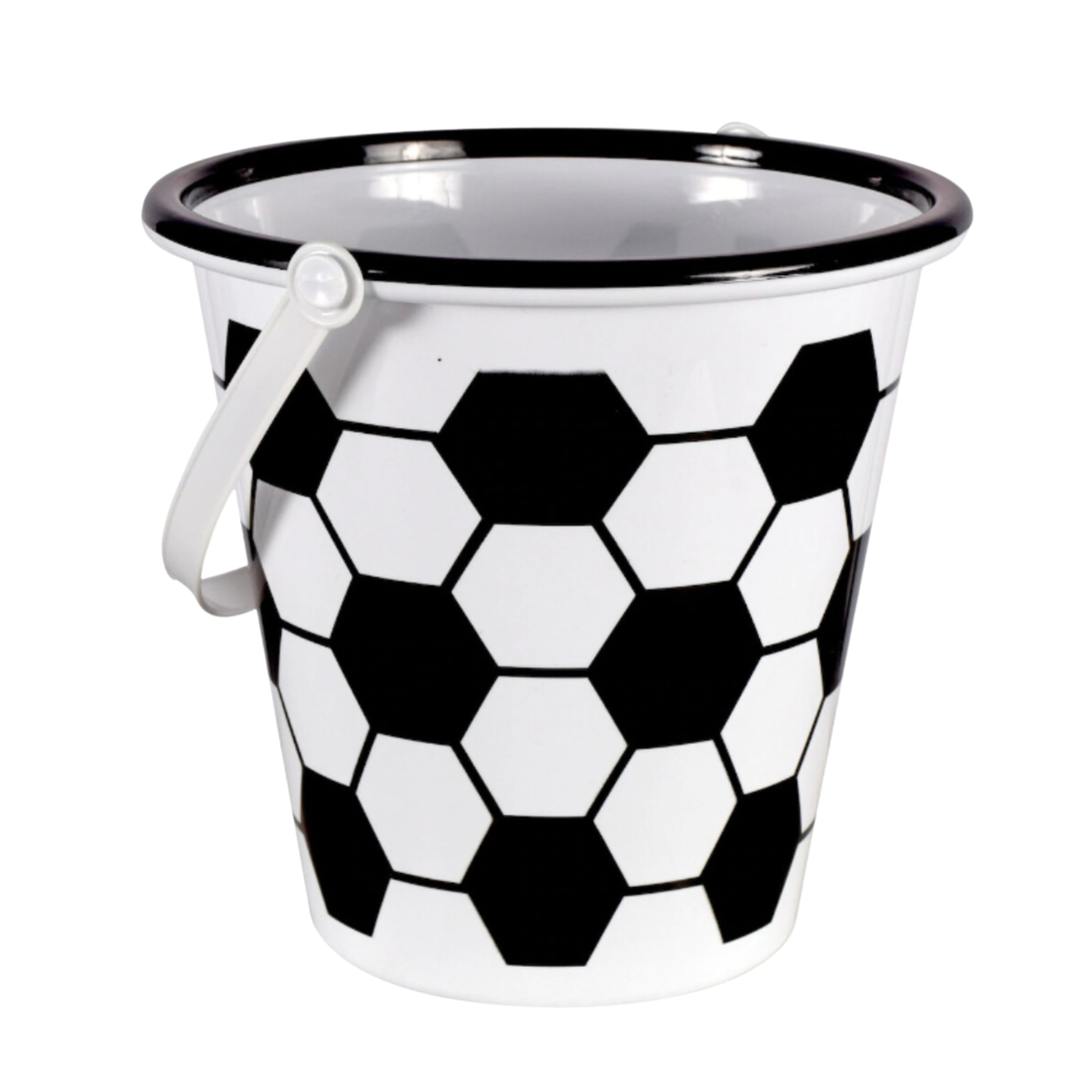 Soccer Design Bucket Sports Theme Basket for Home Kitchen Party Favor Treats Candies Egg Hunting Goodie Storage Container Empty Filler Easter Birthday Gift Decoration Set Supplies - 1 count