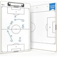thumbnail image 1 of OFEFE 15"x9" Soccer Coaching Board, Double-Sided Dry Erase Tactics Whiteboard for Coaches, Professional Soccer Coaching Clipboard with Field Diagram & Lineup Sheet, Perfect Coach Gift Accessorie, 1 of 9