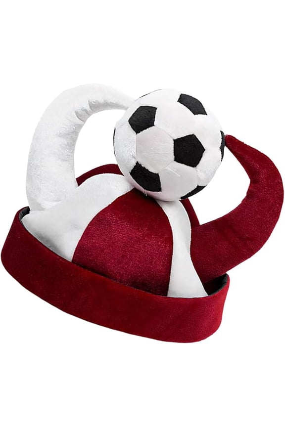 Soccer Event Horn Football Hat – Unique Horn Design Soccer Cap for Sports Events, Themed Parties & Celebrations, Comfortable Stylish Party Hat for Fans, Men, Women & Kids (One Size) P