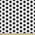 thumbnail image 1 of Ambesonne Soccer Fabric by the Yard Upholstery, Abstract Ball Pattern, 10 Yards, Black White, 1 of 4