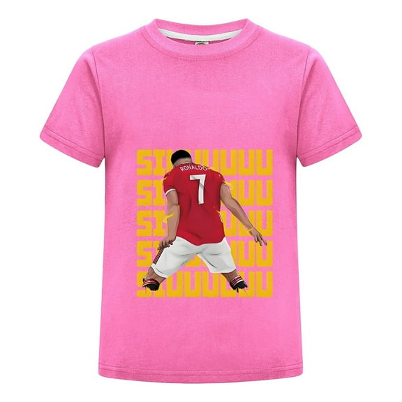 Soccer Fan Tee for Kids | CR7 T-Shirt Cristiano Ronaldo Youth Shirt | Casual Football Fans Gift Idea