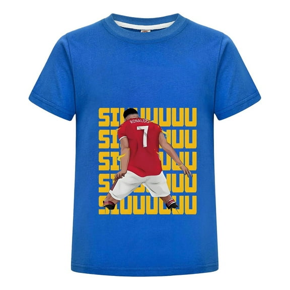 Soccer Fan Tee for Kids | CR7 T-Shirt Cristiano Ronaldo Youth Shirt | Casual Football Fans Gift Idea