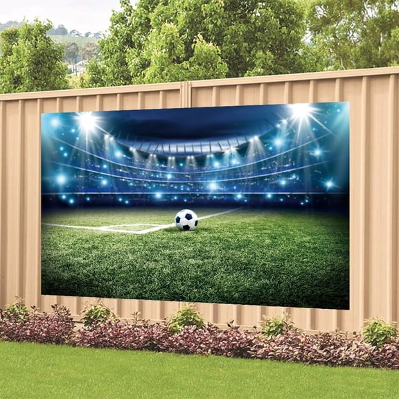 Soccer Field Backdrop Wall Banner Tapestry Photography Background for Themed Party Decorations Multiple Sizes