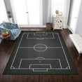 thumbnail image 1 of Soccer Field Chalked Blackboard Area Rug, Football Stadium Board Print Carpet, Indoor Non-Slip Kids Rugs, Machine Washable Breathable Durable Carpet For Front Entrance Floor Decor 5x7ft, 1 of 6