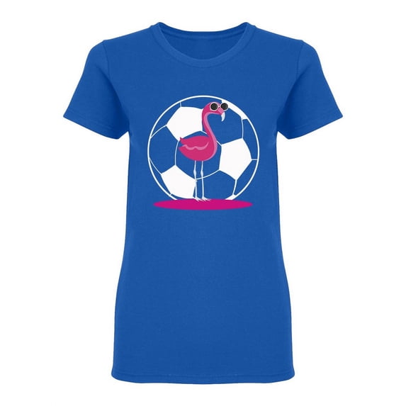 Soccer Flamingo Shaped T-Shirt Women -Image by Shutterstock, Female Medium