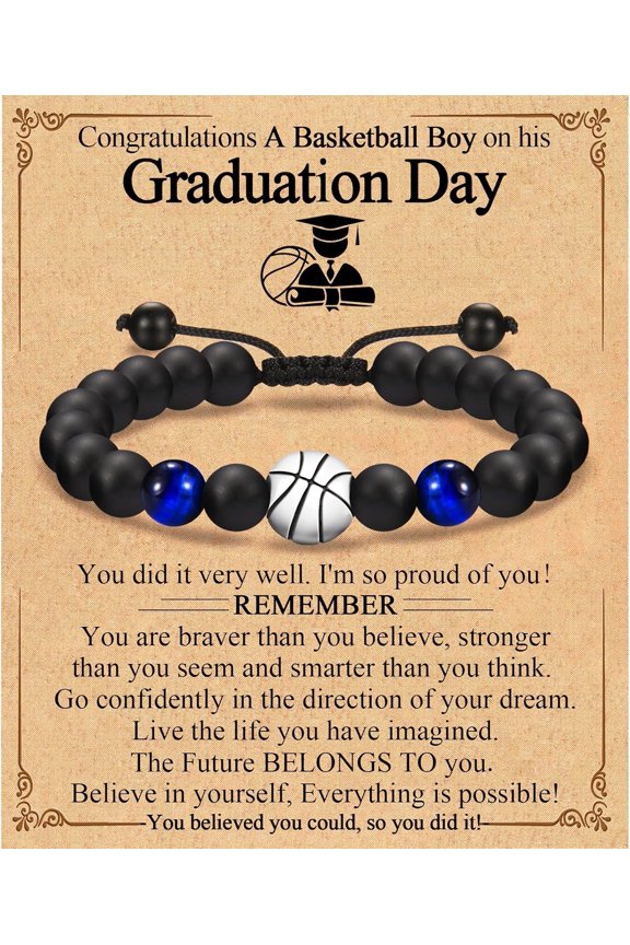 Soccer Football Basketball Baseball Hockey Bracelet Gifts for Boys Players Team Lovers Son Grandson Brother Nephew Friend as Birthday/Valentines Day/Graduation/Back to School/Christmas Gifts