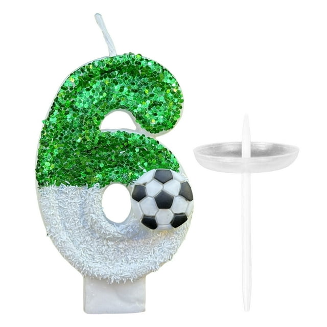 Soccer Football Birthday Candles Soccer Number Candle For Cake ...