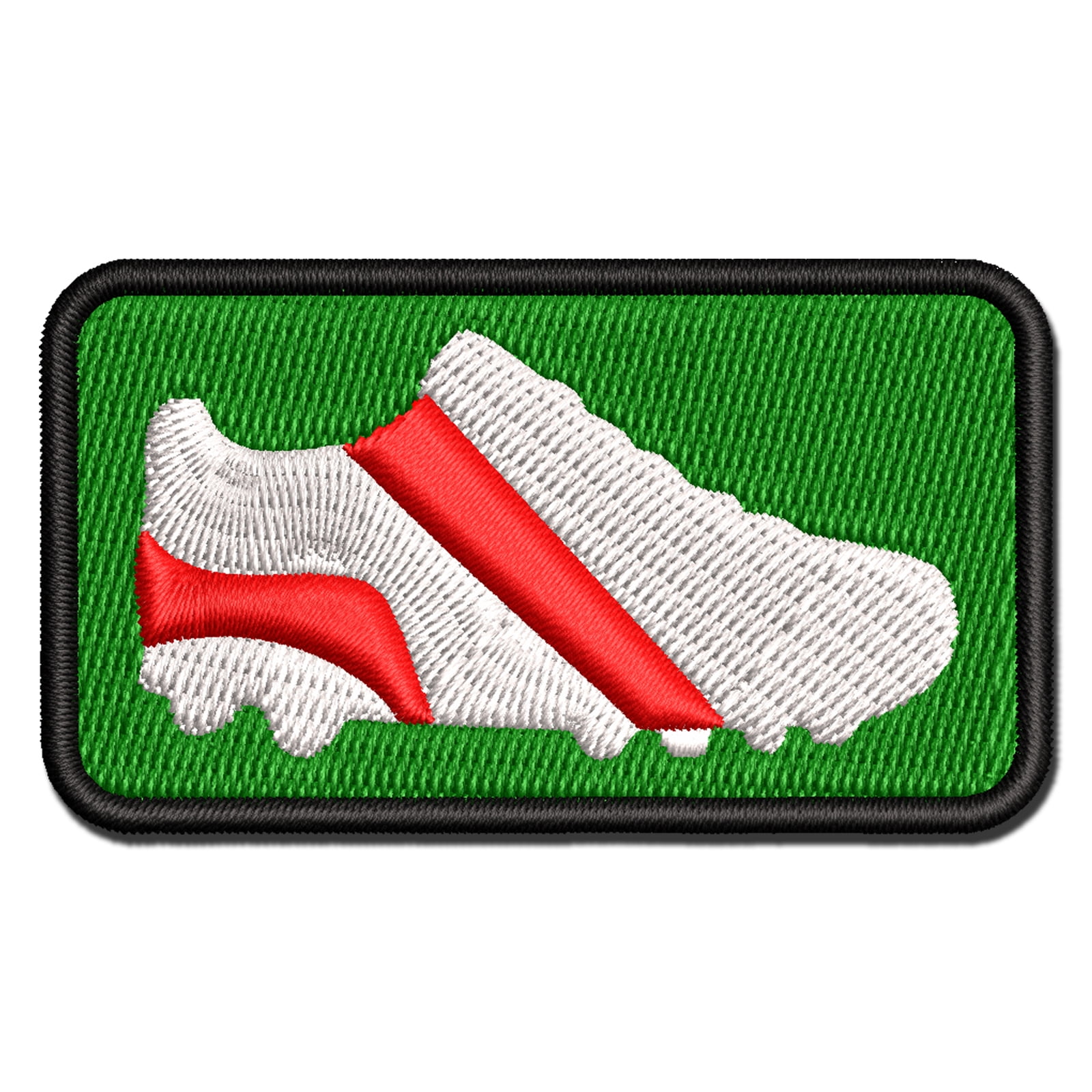 Soccer Football Cleats Sports Shoes Applique Multi-Color Embroidered Iron-On Patch - 3.5 Inch Large