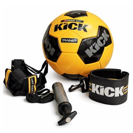 Soccer Football Kick Throw Solo Trainer Practice Training Aide with Adjustable Waist Belt - Fits Ball Size 3, 4, and 5